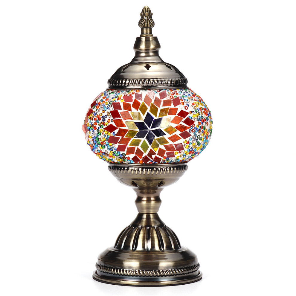 (Type D) E27 Handmade Retro Turkish Moroccan Romantic Table Lamp Home Bar Fixture Decor