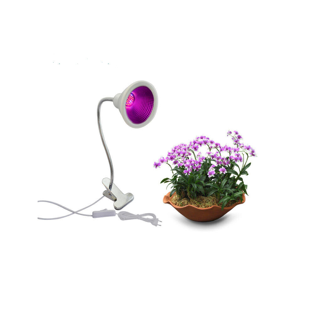 12W Garden Greenhouse LED Grow Light Single-head Clamp Plants Growth Lamp Flexible Gooseneck Light