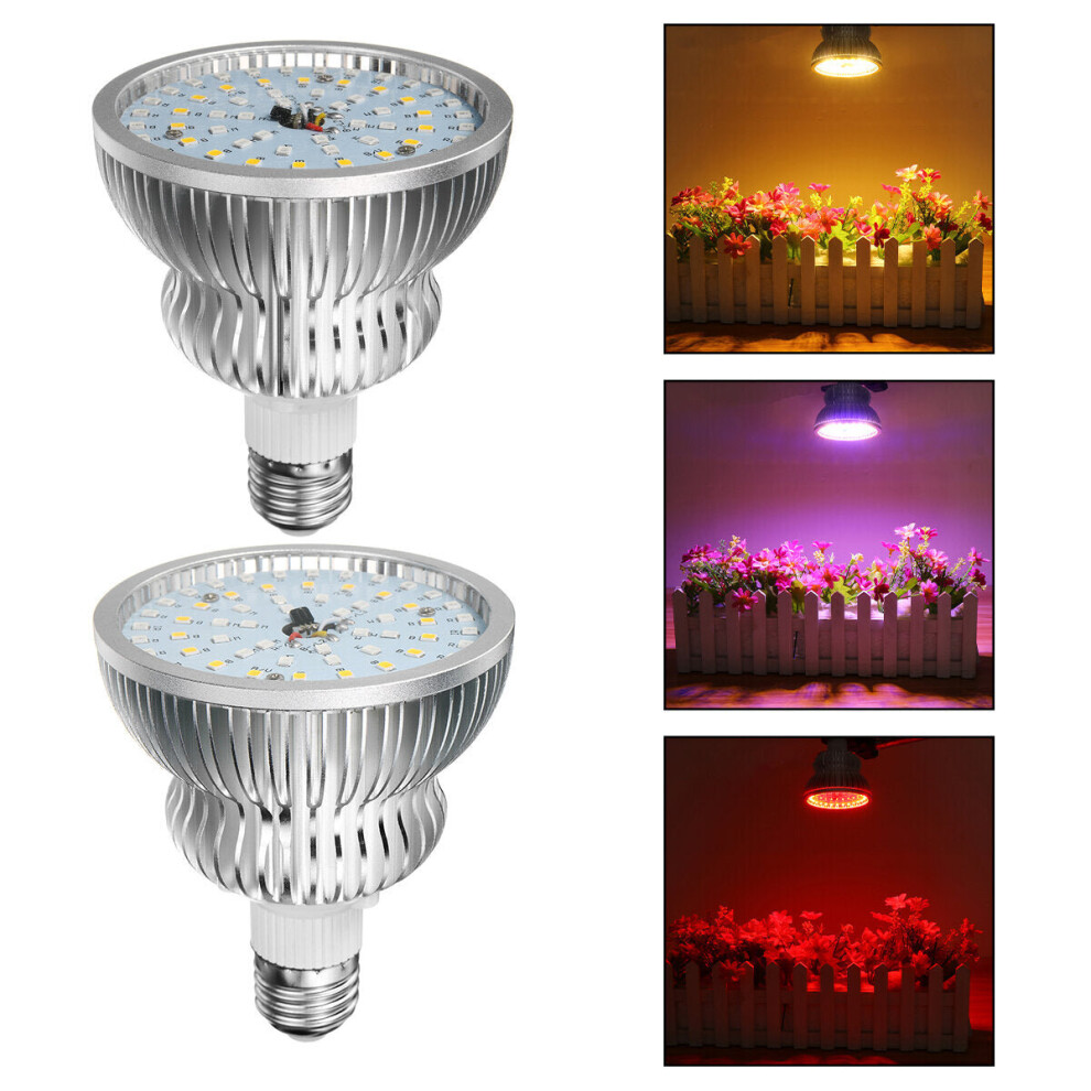 (E26) 200W E27/E26 LED Plant Grow Light Hydroponic Full Spectrum Bulb Indoor Lamp