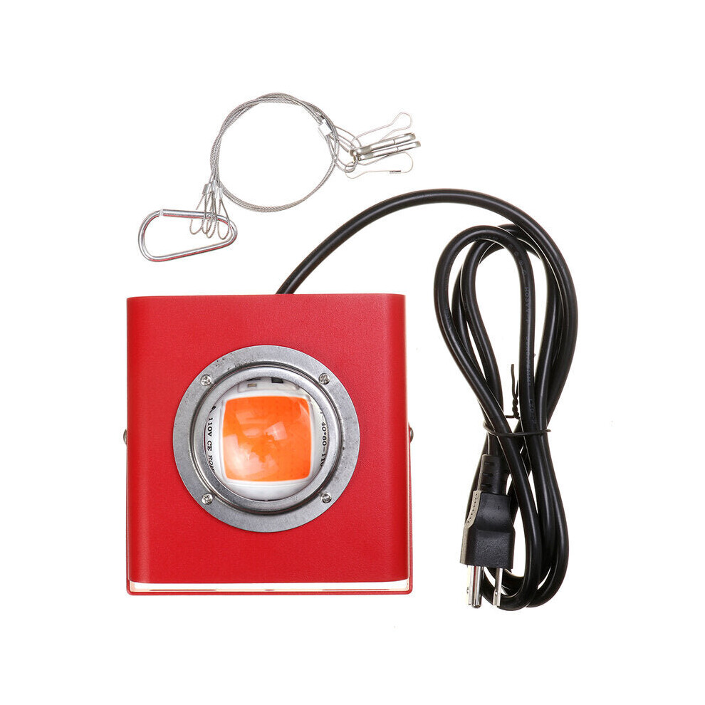 (Red, EU Plug) 144LED COB Plant Grow Light Full Spectrum 380-800nm 4000K Hydroponic Growth Lamp