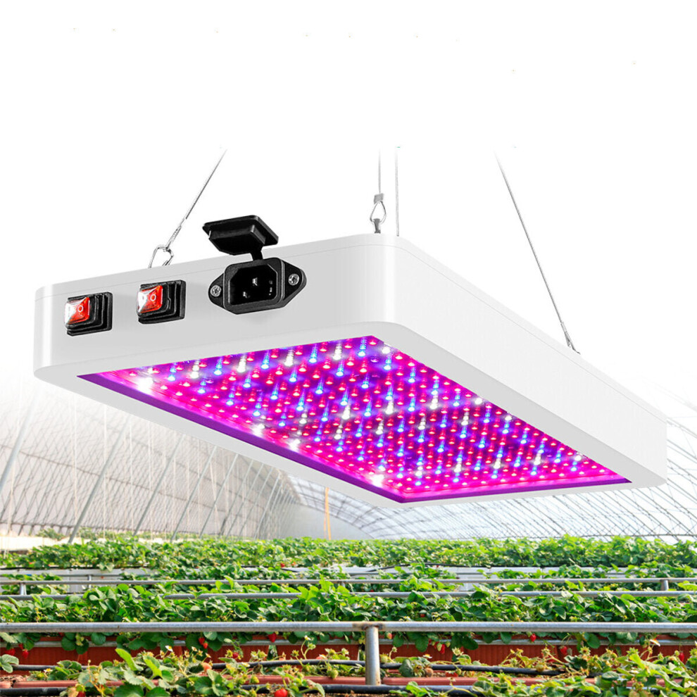 (US Plug, 216LED) 110V~220V 216/312LED Grow Light Plant Lamp Panel Full Spectrum For Indoor Hydroponic Flower