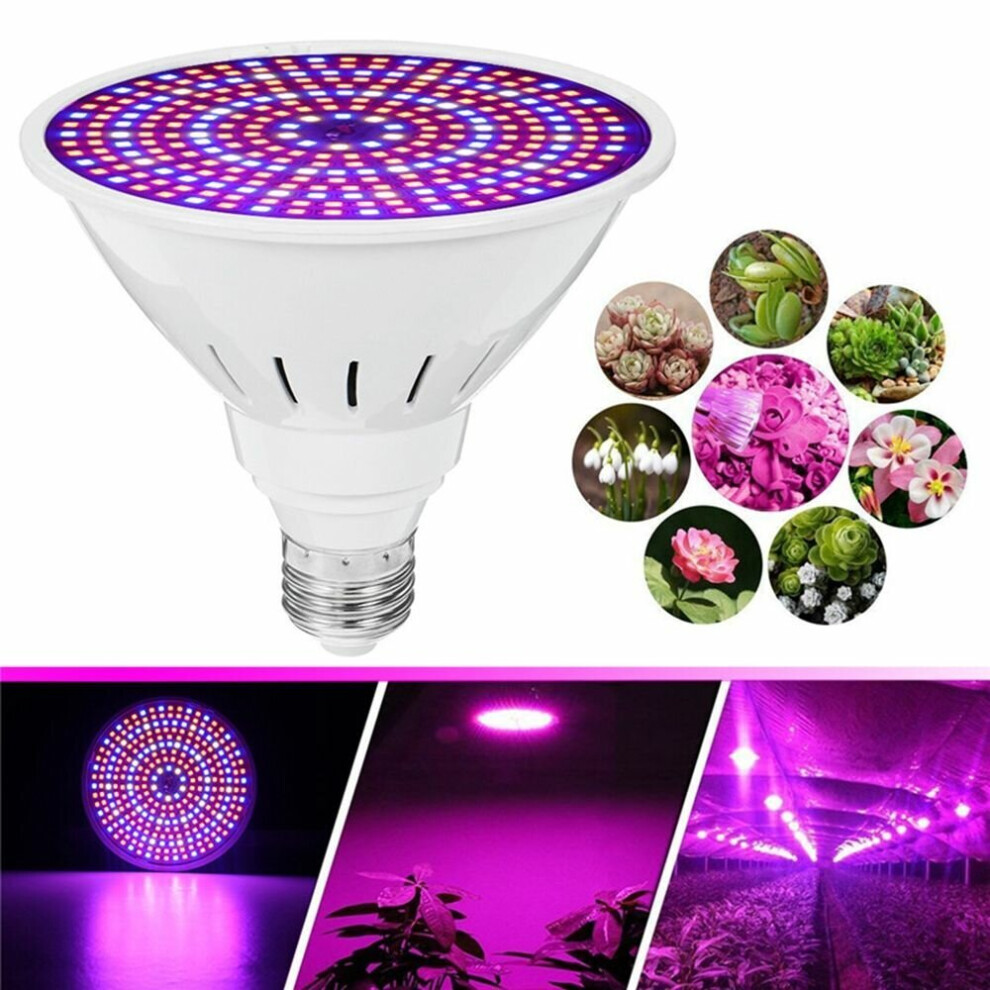 E27 30W LED Grow Light Full Spectrum Plant Lamp Set for Flower Seeds Greenhouse AC85-265V