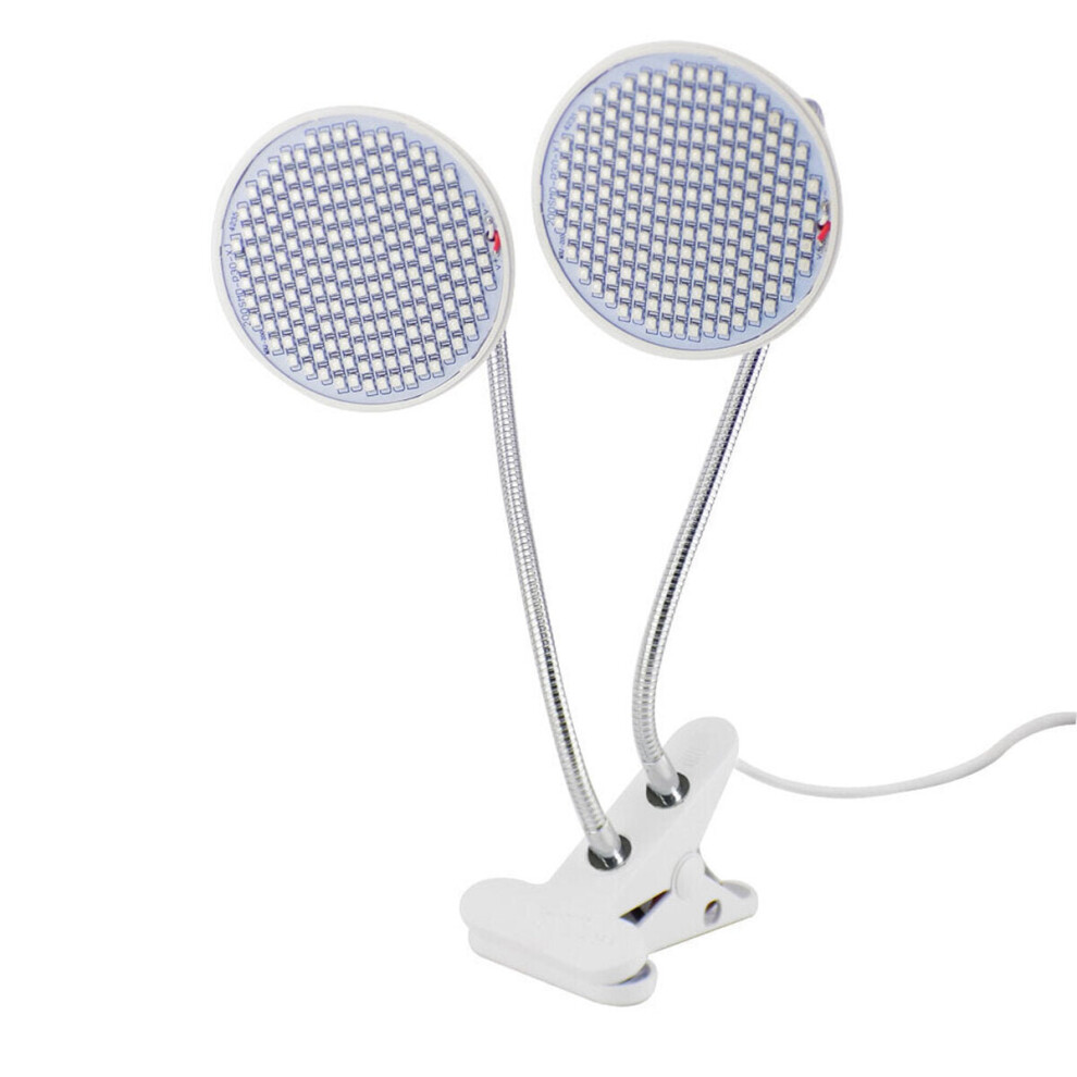 (AU Plug) Dual Heads 20W LED Plant Grow Light with Lamp Holder Clip For Home Indoor Vegetable Flowers AC85-265V