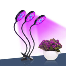 (1 Head, EU Plug) 1/2/3 Head Plant Grow Light Head LED Lamp Hydroponics Greenhouse Garden 360 Flexible Indoor Dimmable