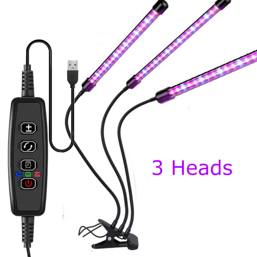 (60LED) 1/2/3/4 Head LED Grow Light Plant Growing Lamp Lights with Clip for Indoor Plants