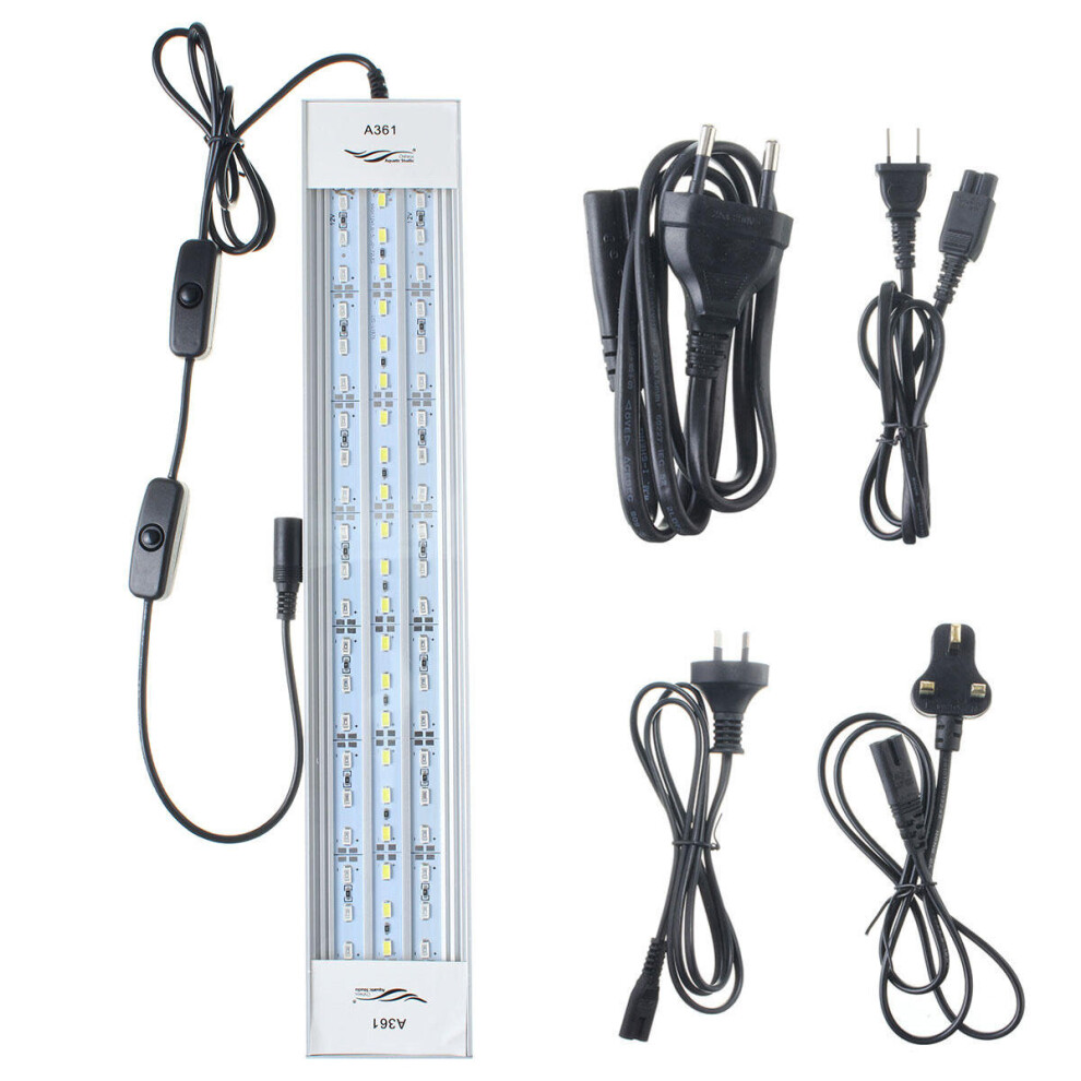 (AU Plug) 21W 36CM 5730 63SMD 2800LM 5 Colors LED Coral SPS LPS Aquarium Tank Lamp