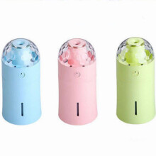 (Pink) Mini 175ml Colorful USB Portable LED Night Lamp Projection Humidifier with Stage Light Effect