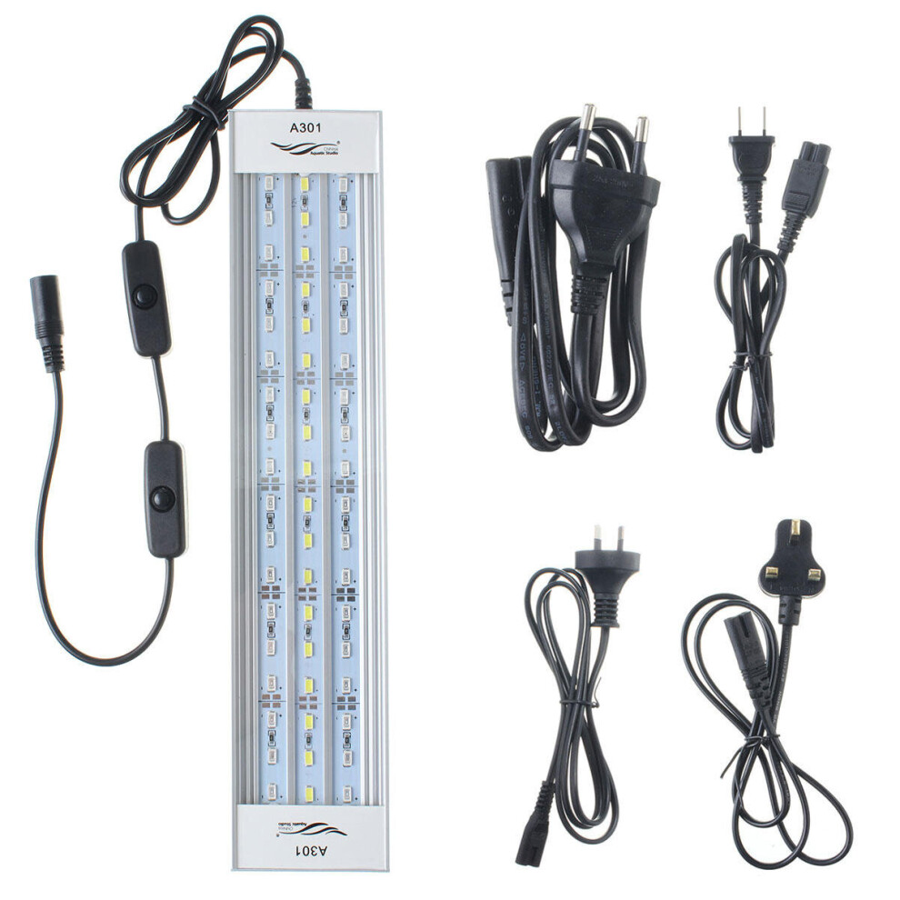 (US Plug) 18W 30CM 5730 54SMD 2200LM 5 Colors LED Coral SPS LPS Sea Aquarium Lamp