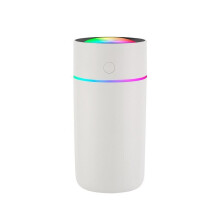 (White) Colorful Cup Humidifier Mini USB Car Desk 320ml Humidifier Nano Spray Colorful Lighting