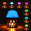(EU Plug) Colorful LED Torch Flame Flicker Night Light Humidifier Aroma Oil Diffuser Air Purifier 3