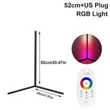 (52cm+US Plug RGB Light) 52CM LED RGB Color Changing Corner Floor Lamp with Remote Study Eye Protection Bedside Lamp Vertical Desk Light Background Corner Light