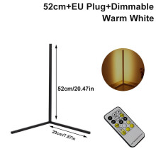(52cm+EU Plug +Dimmable Warm White) 52CM LED RGB Color Changing Corner Floor Lamp with Remote Study Eye Protection Bedside Lamp Vertical Desk Light Background Corner Light