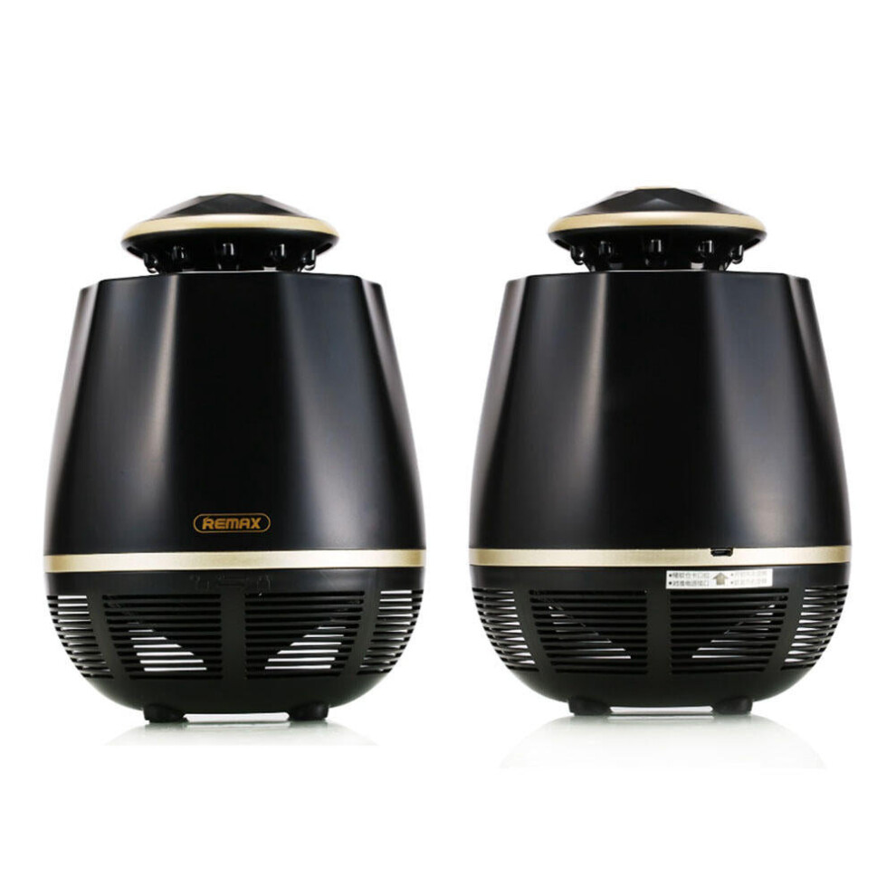 (Black) USB Suction Electronic Bug Insect Mosquito Killer Trap LED Lamp Night Light