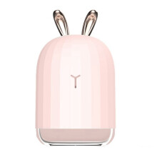 (Pink) Cute White Deer / Pink Rabbit 220ML Humidifier Air Purifier USB Colorful Light for Home Office Car