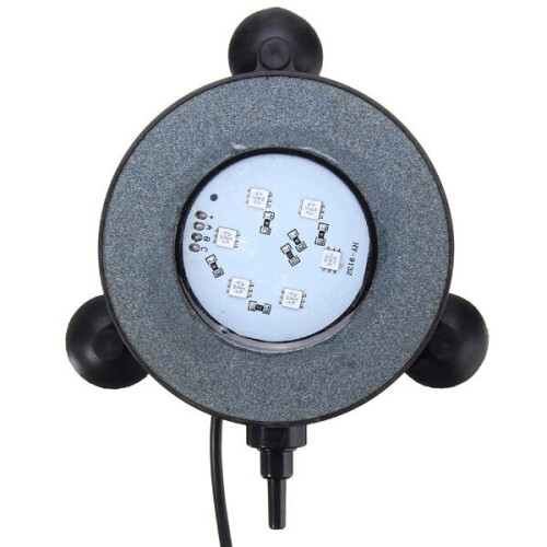 (EU Plug) Aquarium Fish Tank RGB 6 LED Bubble Light Underwater Remote Controller 1