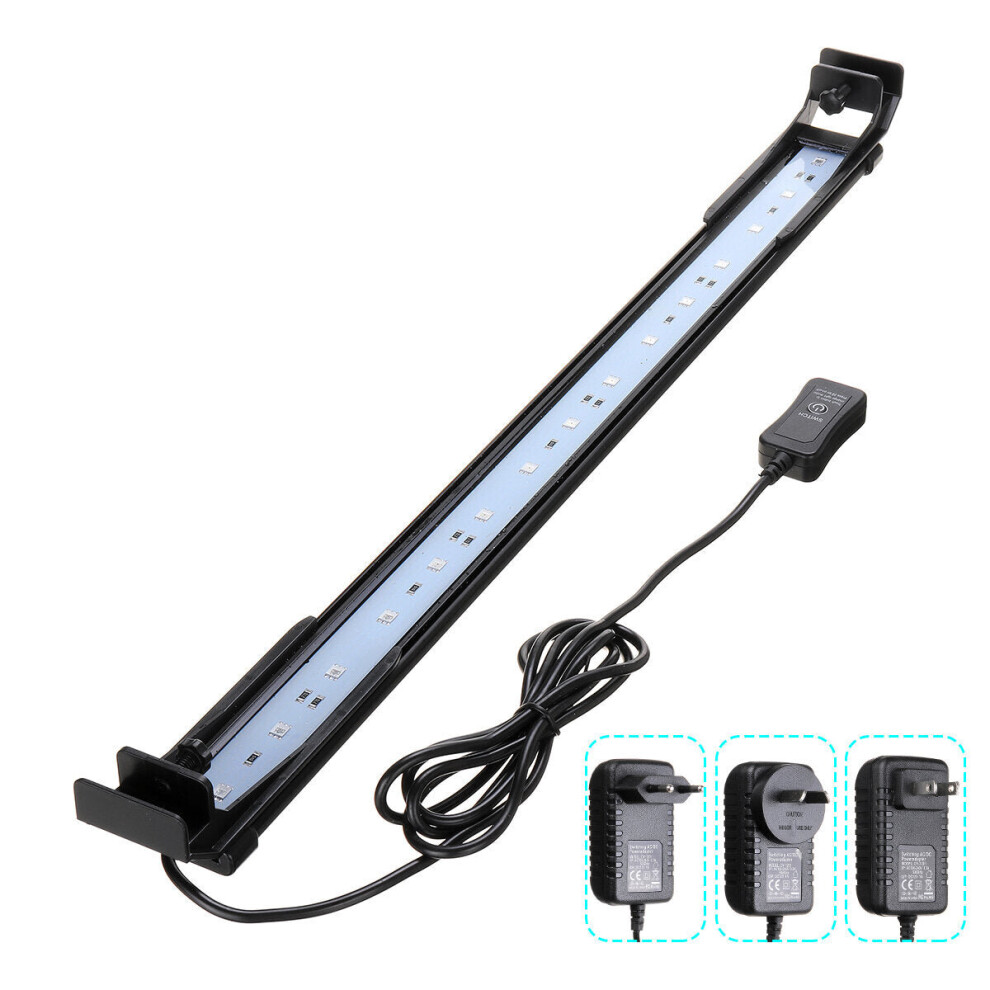 (EU Plug) 52CM Aquarium Cover Lighting Color Change Dimmable LED Light Bar Suitable for Aquarium/Fish Tank with Remote Control