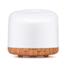 (Yellow, With Remote) AC100-240/DC24V 500ML LED Ultrasonic Humidifier Essential Oil Diffuser Aromatherapy Fresh Air
