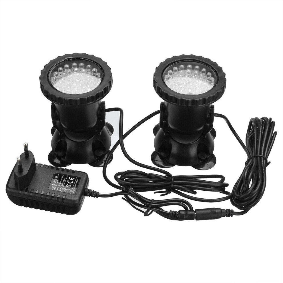 (2 light set) LED Waterproof Colorful Spot Light Aquarium Fish Tank Underwater Pool Light AC100-240V