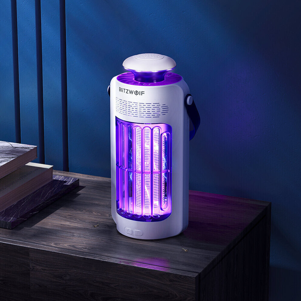 UV Mosquito Killer Lamp 5W TYPE-C USB Rechargeable 2000mAh Capacity Electric Shock Airflow Suction