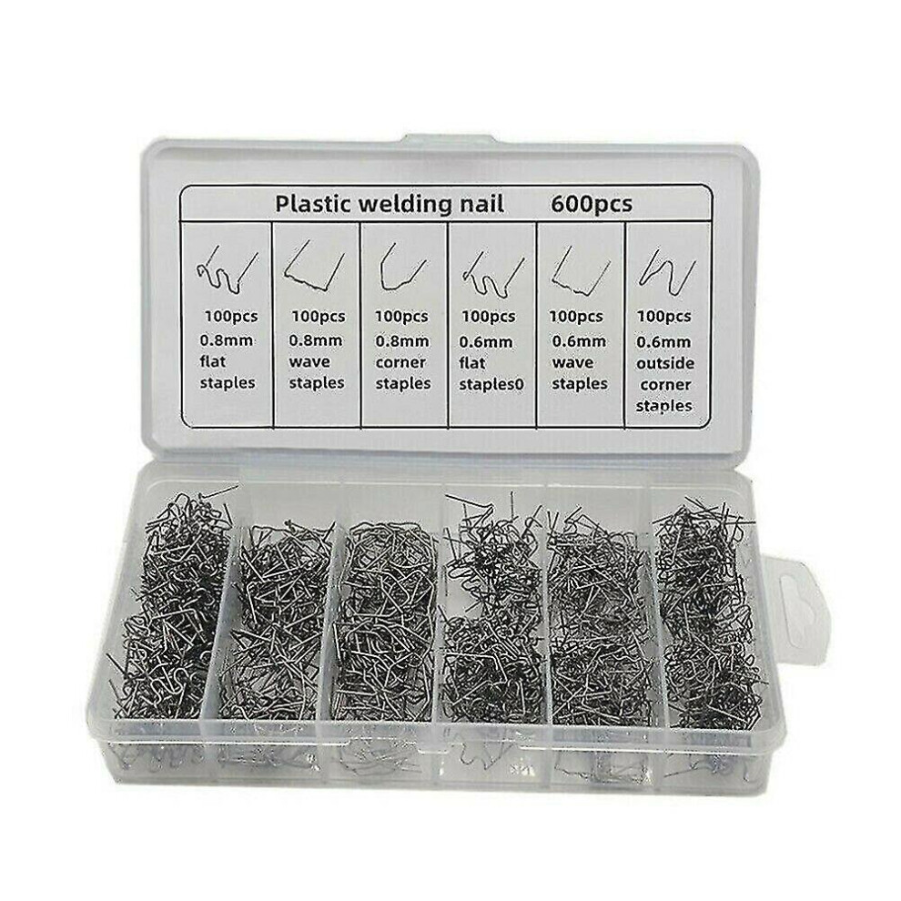 600Pcs Plastic Repair Machine Welding Hot Stapler Bumper Fender Welder Staples Kit 9172662323009