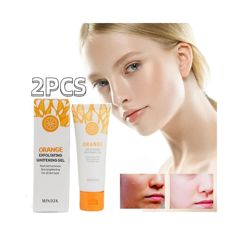 Orange 2Pcs Gmeelan Exfoliating Whitening Gel Scrub Face Body Brigtening Skin 50G