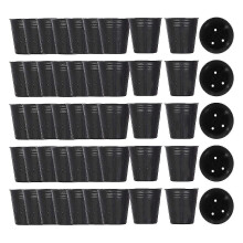 Kryc 500pcs Plastic Nursery Pot Plant Propagation Container 8cmx8cm