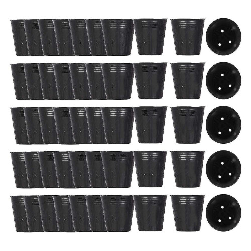 Kryc  500pcs Plastic Nursery Pot Plant Propagation Container 8cmx8cm