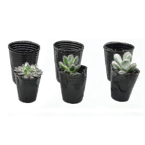 Kryc  500pcs Plastic Nursery Pot Plant Propagation Container 8cmx8cm 2