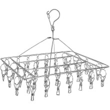 Stainless Steel Sock Dryer For Clothes Rack With 36 Clothespins