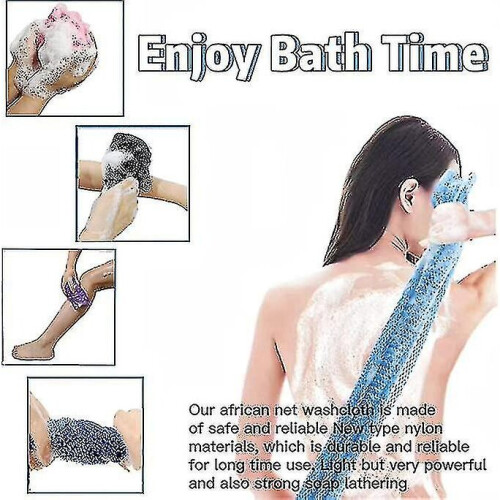 4pcs African Net African Body Exfoliating Net African Net Bath Sponge 1