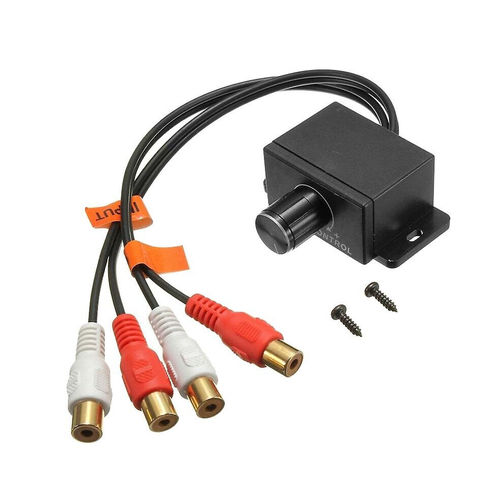 Universal Amplifier Bass Rca Gain Level Volume Control Knob For Car Home Black