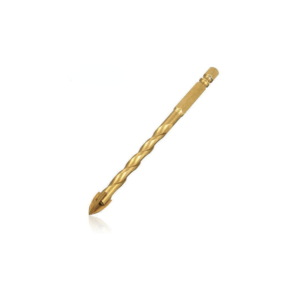 (8Mm) Hex Shank Tile Glass Cross Spear Head Long Drill Bit 6/8/10/12Mm With Tungsten Carbide Tip 1138392174371