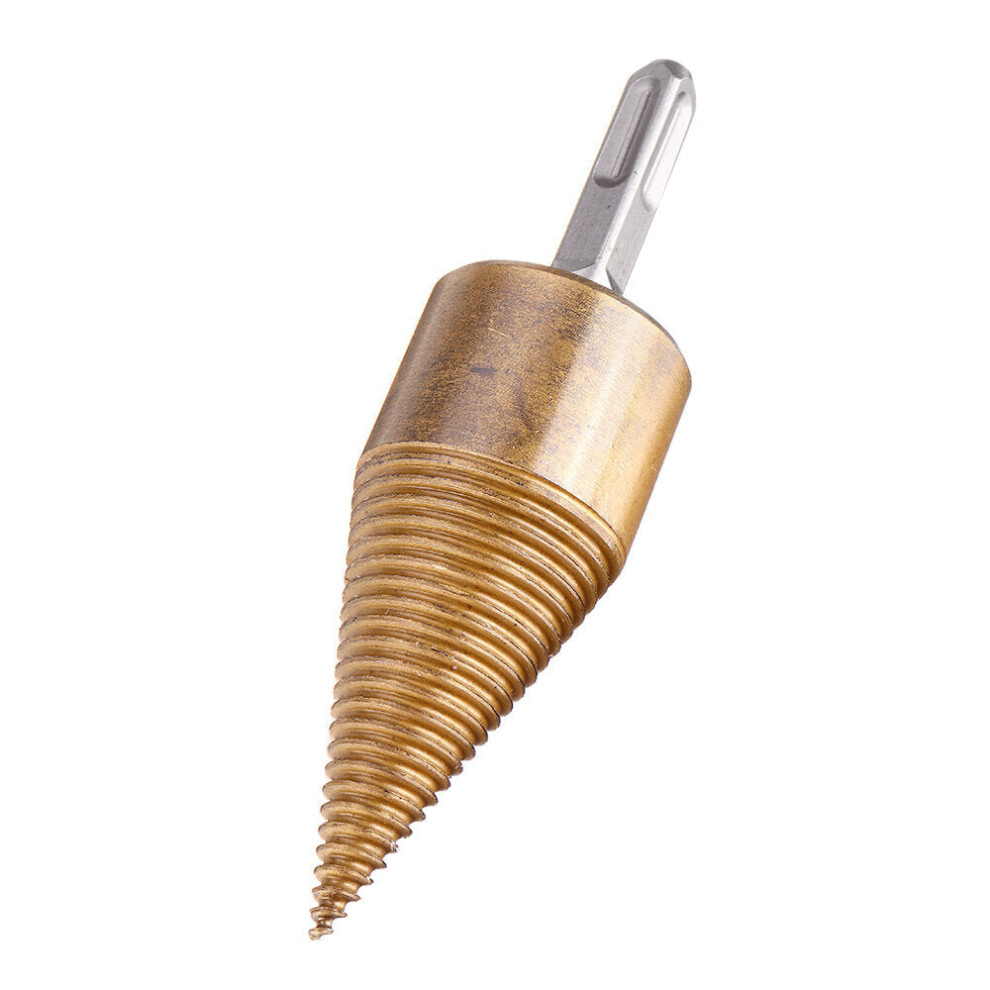 (32Mm Square Shank Drill Bit) 32/42Mm Titanium Coated Hss Round/Square/Hexagonal Shank Firewood Drill Bit Splitter 1138392177754