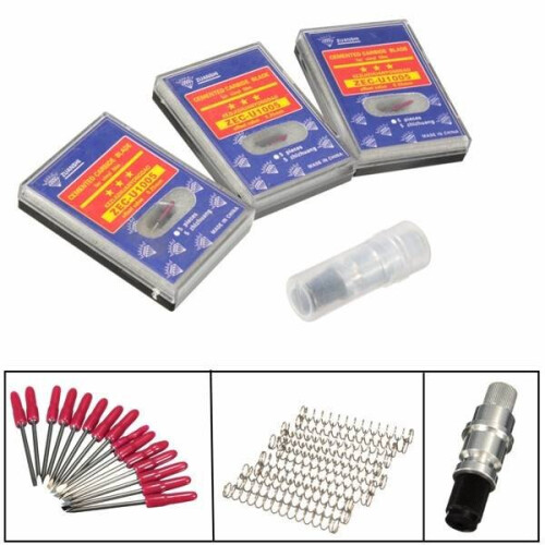 Graphtec Blade Holder with 15pcs 45 Degree Vinyl Cutter Plotter Cutting Blades 1