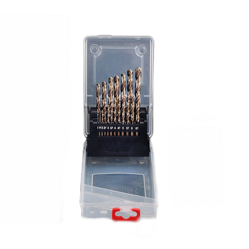 (19pc) M35 Fully Ground Cobalt-containing Straight Shank Twist Drill Set Stainless Steel Drill Bit High Speed Steel Metal Steel Plate Twist Drill Bit-image-OPC-PCJWNVX-NEW