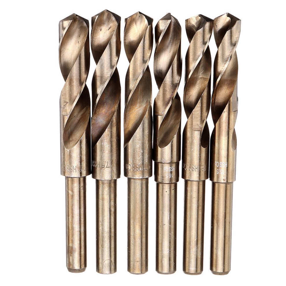 (14mm) Cobalt Reduced Shank Drill Bit M35 13.5-30mm HSS Drill Bit 1/2 Inch Shank for Wood Metal Stainless Steel Drilling