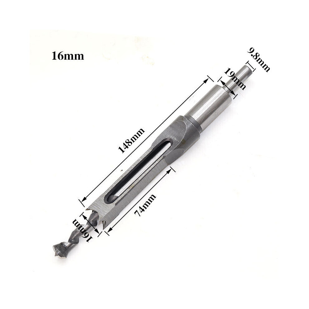 (16Mm) 6Mm-16Mm Woodworking Square Hole Twist Drill Bit Square Auger Drill Mortising Chisel 1138392176818