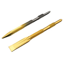(Pointed Head) 17x280mm Pointed/Flat Head Golden Hex Shank Drill Bit for Hammer Drill Machine Slot