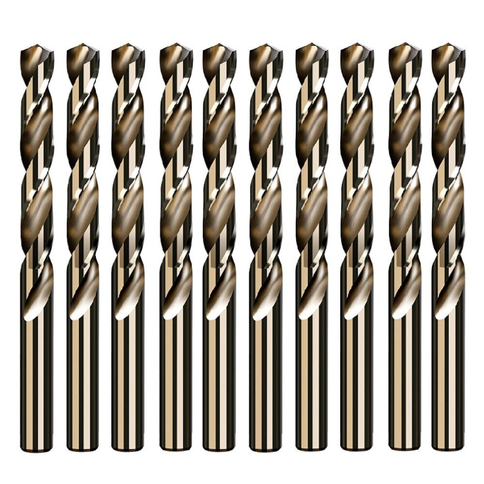 (5.5Mm) 10Pcs 5.2/5.5/6.0/8.5Mm M35 High Speed Steel Containing Cobalt Twist Drill Bit Tool For Metal Stainless Steel Drilling 1138392185056