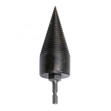 (Hex Shank, 42mm) 1Pc 32/42mm HSS Round/Square/Hexagonal Shank Firewood Drill Bit Splitter Wood Split Cone Drill Bit For Tree Cutting