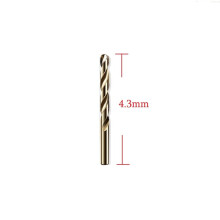 (4.3mm) 4.1-4.8MM Perforated Steel Stainless Steel Electric Drill Bit Containing Cobalt Tungsten Steel Alloy Suit Spiral Drill Bit