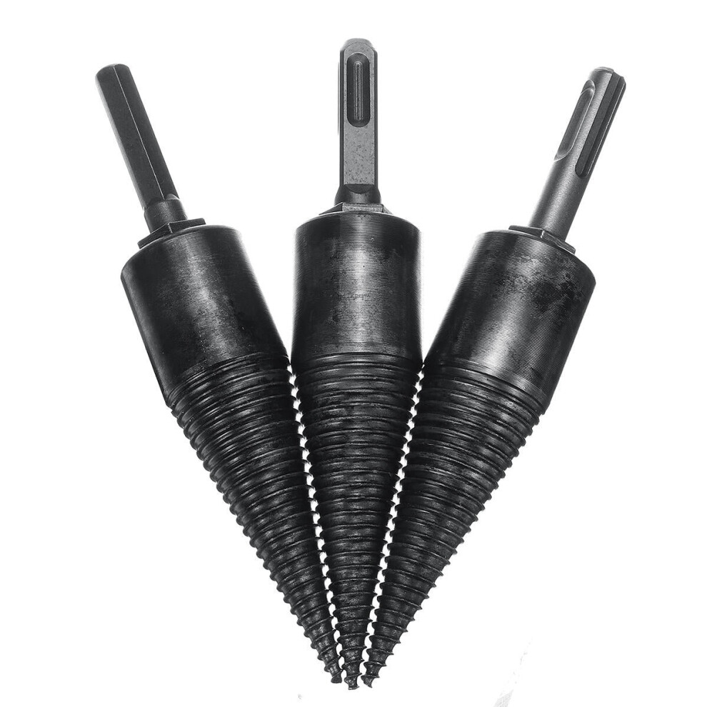 (Square Shank) 32Mm High Speed Steel Firewood Splitting Drill Bit Hard Wood Cone Splitter Bit 1138392182321