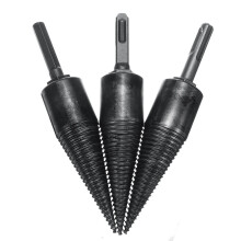 (Hex Shank) 32mm High Speed Steel Firewood Splitting Drill Bit Hard Wood Cone Splitter Bit