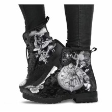 (  Black, 38) STUNNING Woman's Fashion Alice In Wonderland Steampunk Ankle Boots