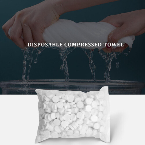 500pcs Magic Soft Cotton Disposable Compressed Towel Wipes Tablet Travel Tissue 2