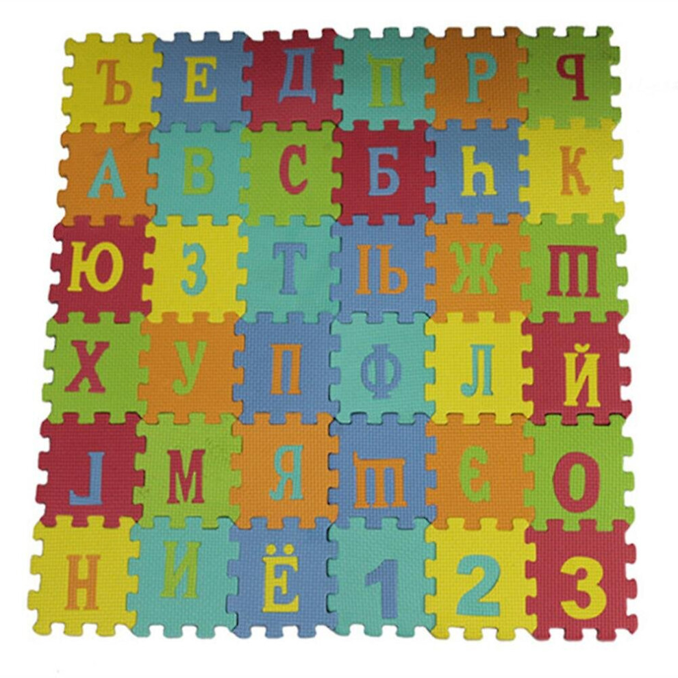 Farfi 90cm Russian Arabic Alphabet Kids Carpet Foam Eva Shaggy Puzzle Crawling Mat