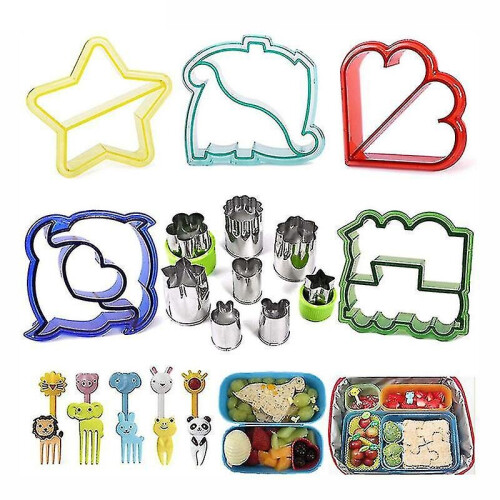 23pcs/set Sandwich Cutter With Cute Animal Shape Fruit Bread Crust Cutters