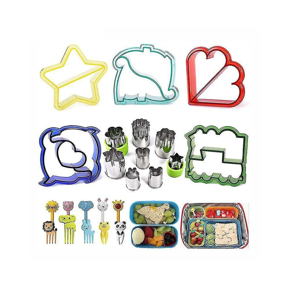 23pcs/set Sandwich Cutter With Cute Animal Shape Fruit Bread Crust Cutters