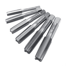 (M16) 3pcs M10-M20 HSS-4341 Screw Tap Straight Groove High-Speed Steel Straight Flute Tools Kit