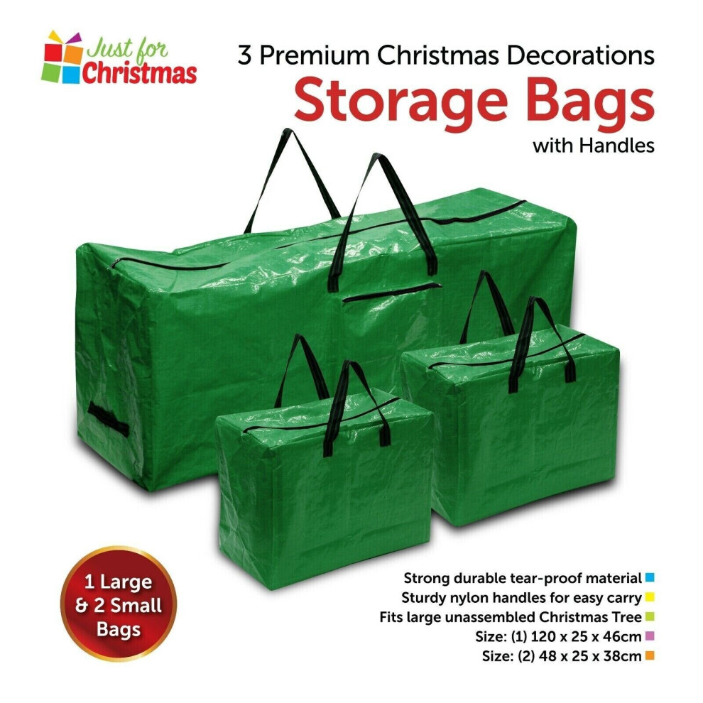 Large Christmas Tree Storage bags 3 Pcs Waterproof Material